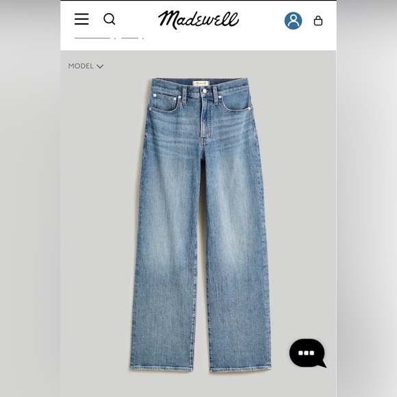 Madewell Perfect Vintage Wide Leg Jean 28 - Picture 4 of 8